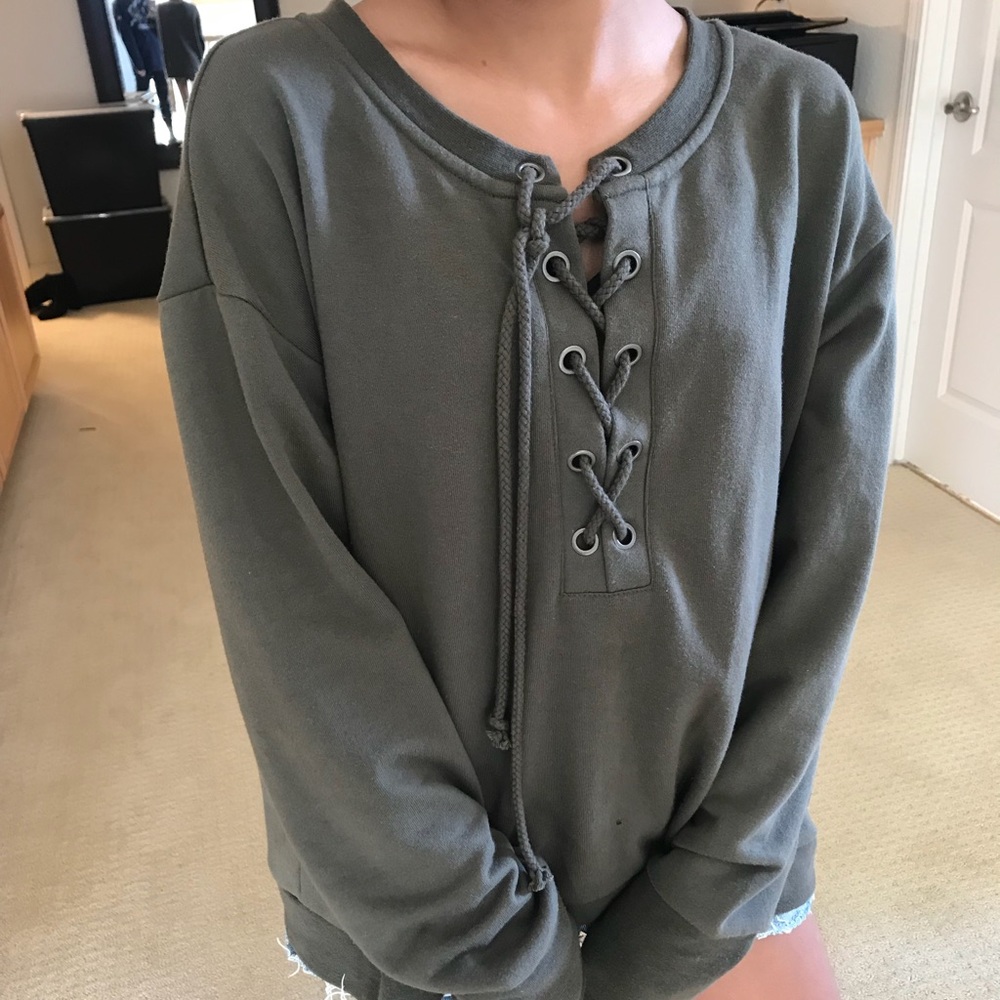 Green Sweatshirt - Forever 21